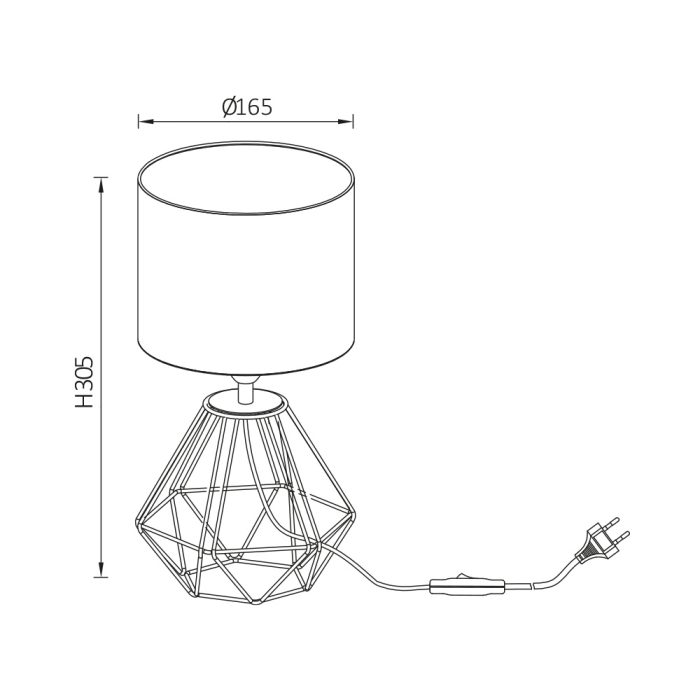 bry f001t 1h 1xe14 wht floor lamp 89983 30 O